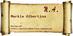Merkle Albertina névjegykártya